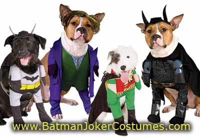 Pet Dog Batman Joker Robin Halloween costumes for sale